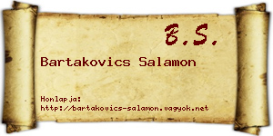Bartakovics Salamon névjegykártya